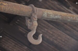 An anchor at the slave warehouse used in weighing slaves
