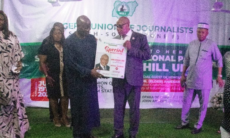 Isantim Churchill Udoh as Grand Patron of NUJ Zone F