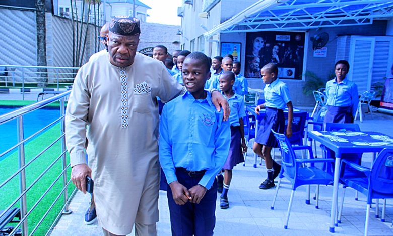 Senator Ekong Sampson at Excellent College, Ikot Unya