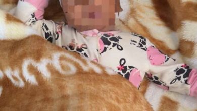 rescued two-month-old baby in Ikot Abasi