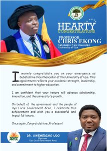 Vice chancellor Chris Ekong 