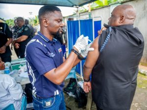 CP Azare decorates newly promoted Assistant Commissioners of Police in Uyo