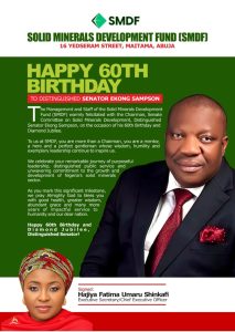 Solid Minerals Development Fund celebrates 60th birthday of Ekong Sampson