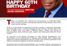 Solid Minerals celebrates Ekong Sampson's 60th